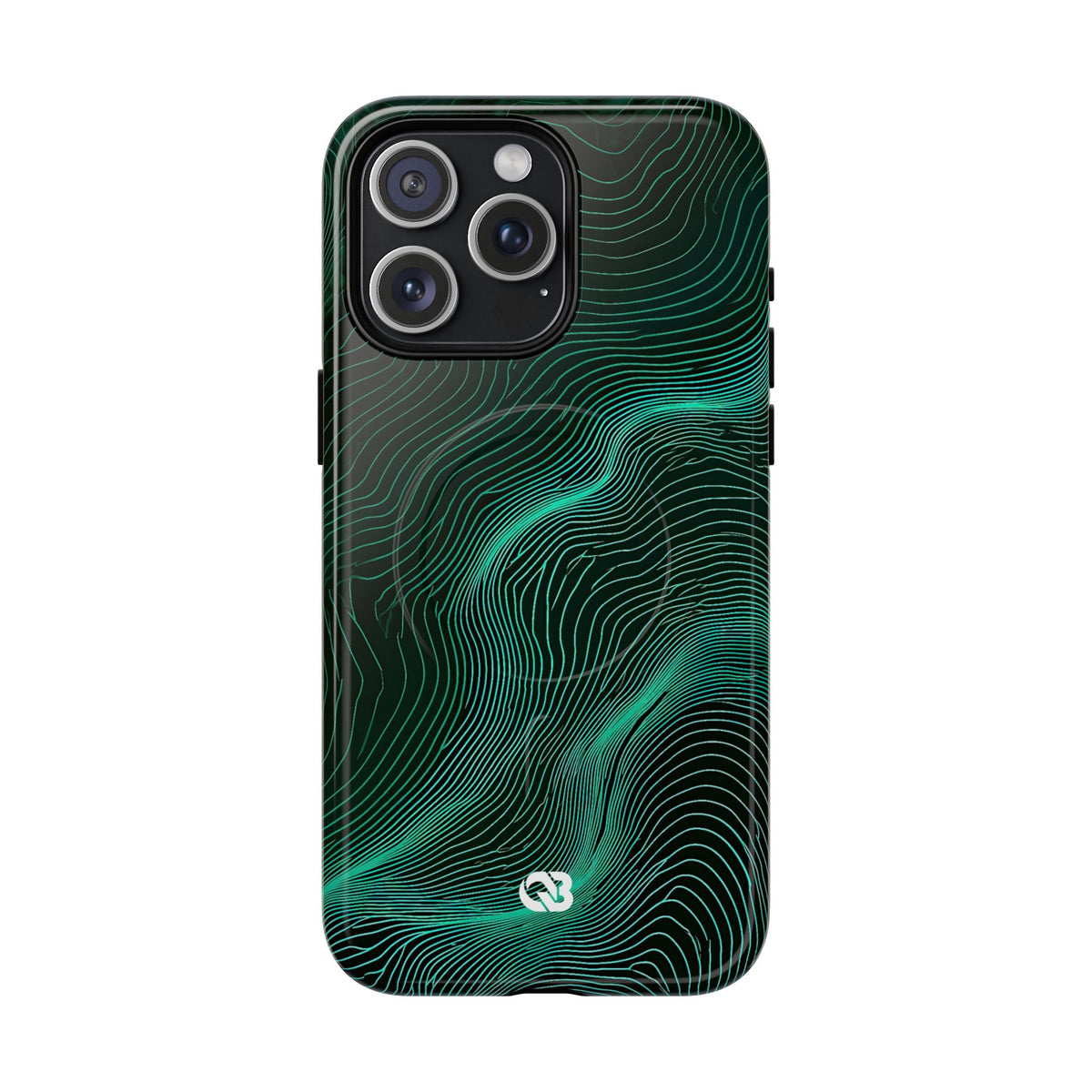 Emerald Topo Ridge · Tough 2.0 Magnetic Phone Case for iPhone · Green