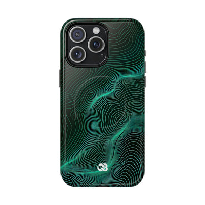 Emerald Topo Ridge · Tough 2.0 Magnetic Phone Case for iPhone · Green
