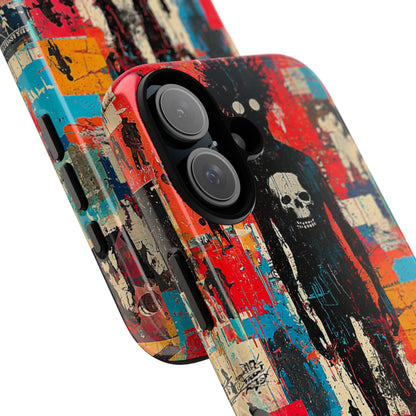 Spiky Skull Silhouette iPhone 16 Case - Tough - CASE•BOB