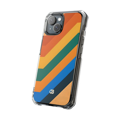 Retro Ridge Lines · Impact Coque de téléphone pour iPhone · Magsafe