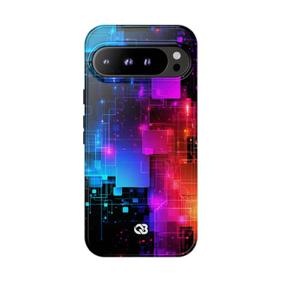 Spectral Circuit Grid · Tough Phone Case for Pixel ·  Black