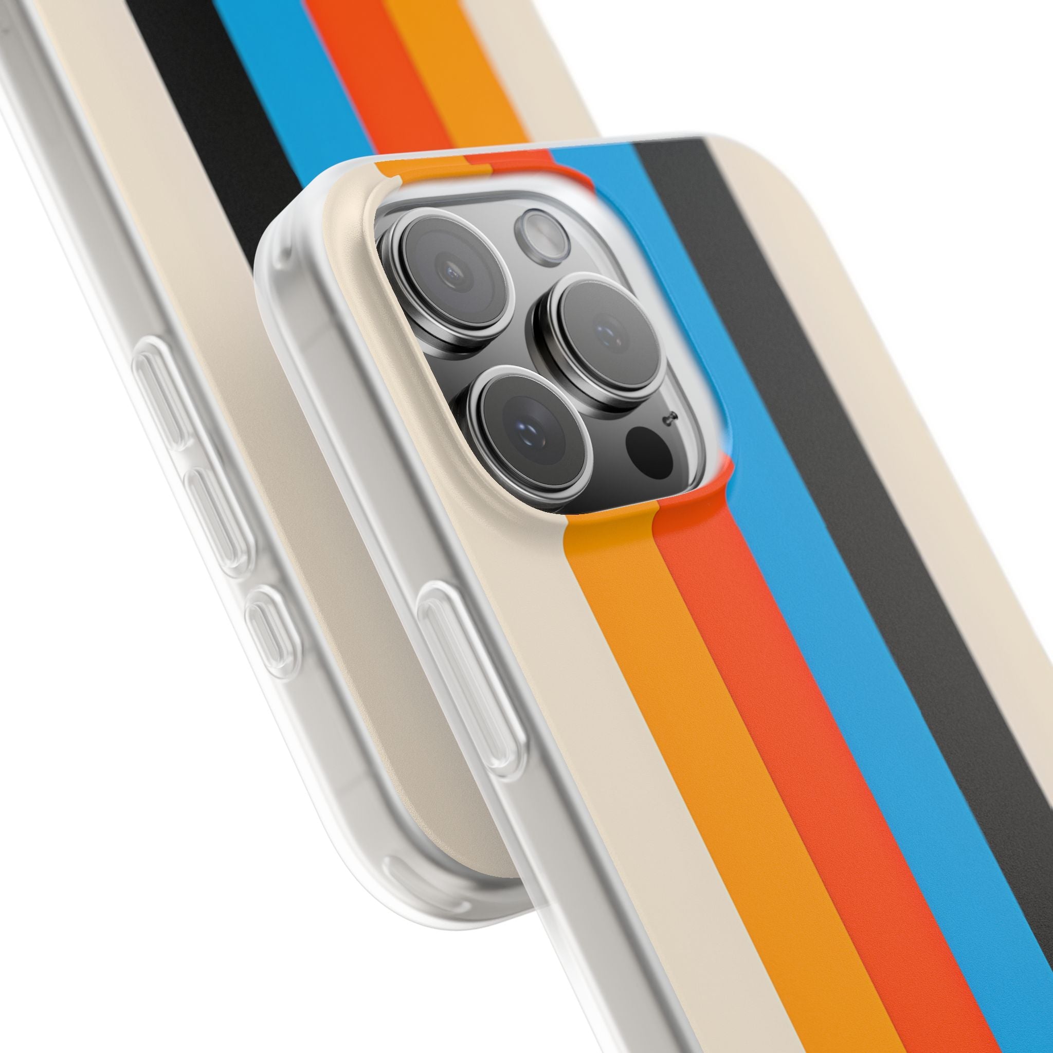 Retro Racing Stripes · Soft Phone Case for iPhone