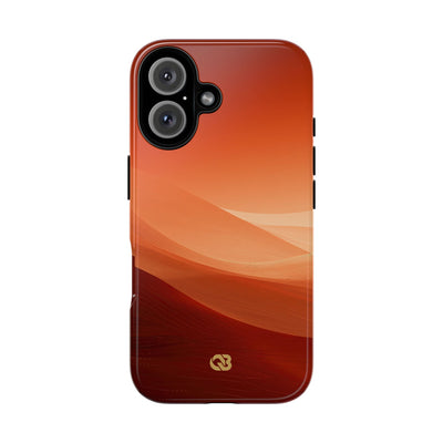 Orange Tough Phone Case for iPhone - Crimson Dune Gradient