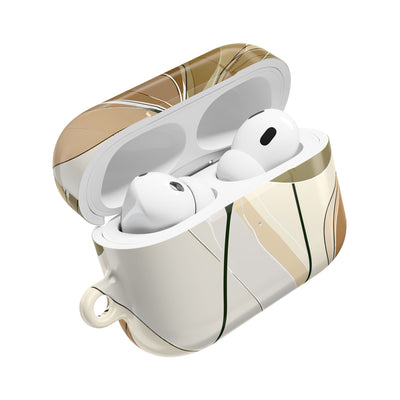 Translucent Petal Contour · Hard Case for AirPods & AirPods Pro · Beige