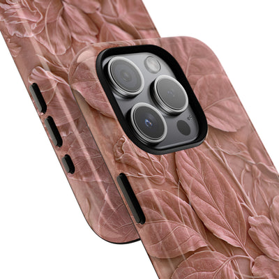 Blush Rose Relief · Tough 2.0 Magnetic Phone Case for iPhone · Pink