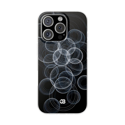 Black Lite Phone Case for iPhone - Frosted Ring Matrix