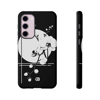 Black Tough Phone Case for Samsung - Lunar Orchid Grid