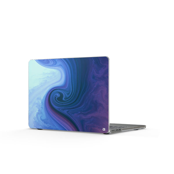 Azure Fluid Swirl · Clear Hard Case for MacBook · Blue