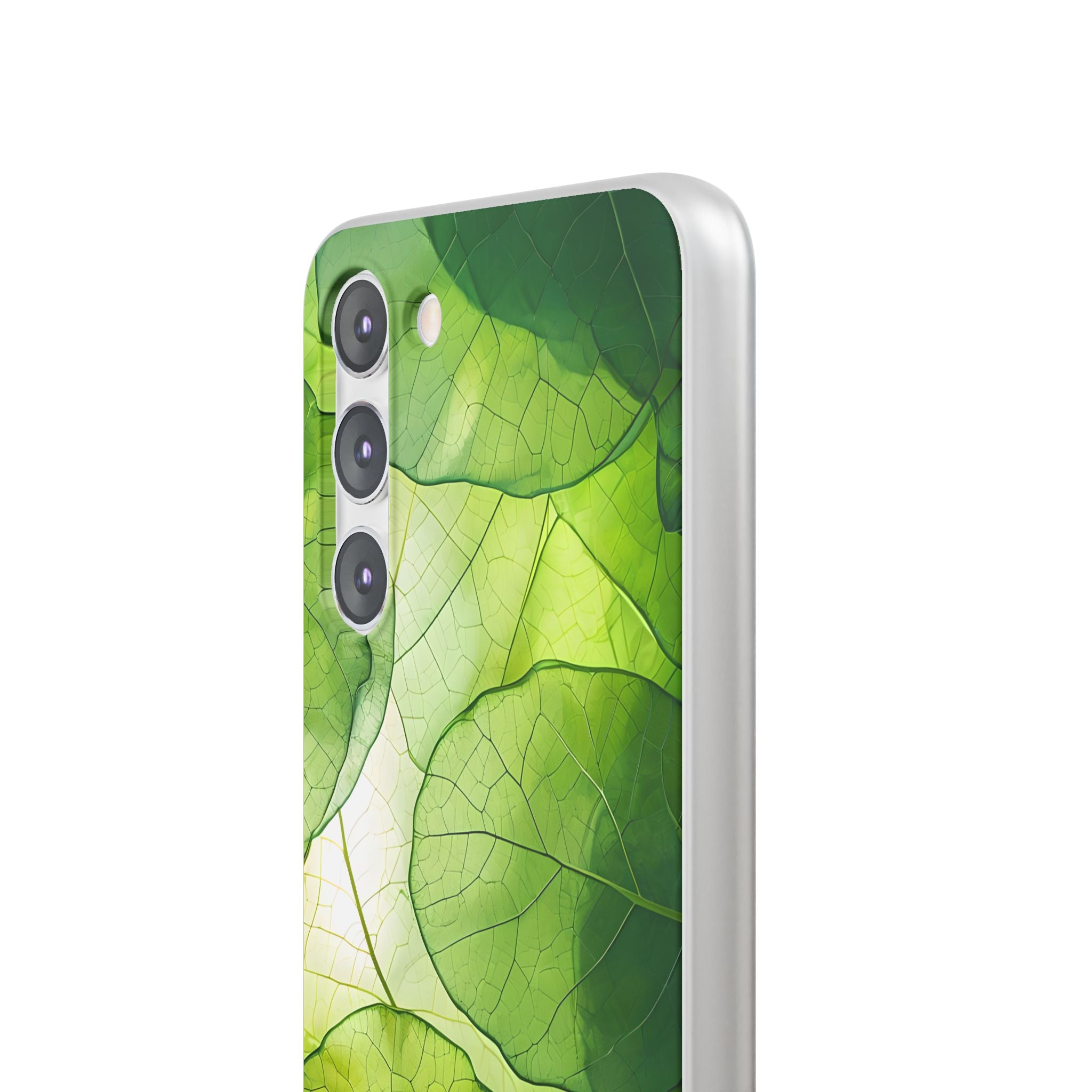 Emerald Leaf Veins · Soft Phone Case for Samsung