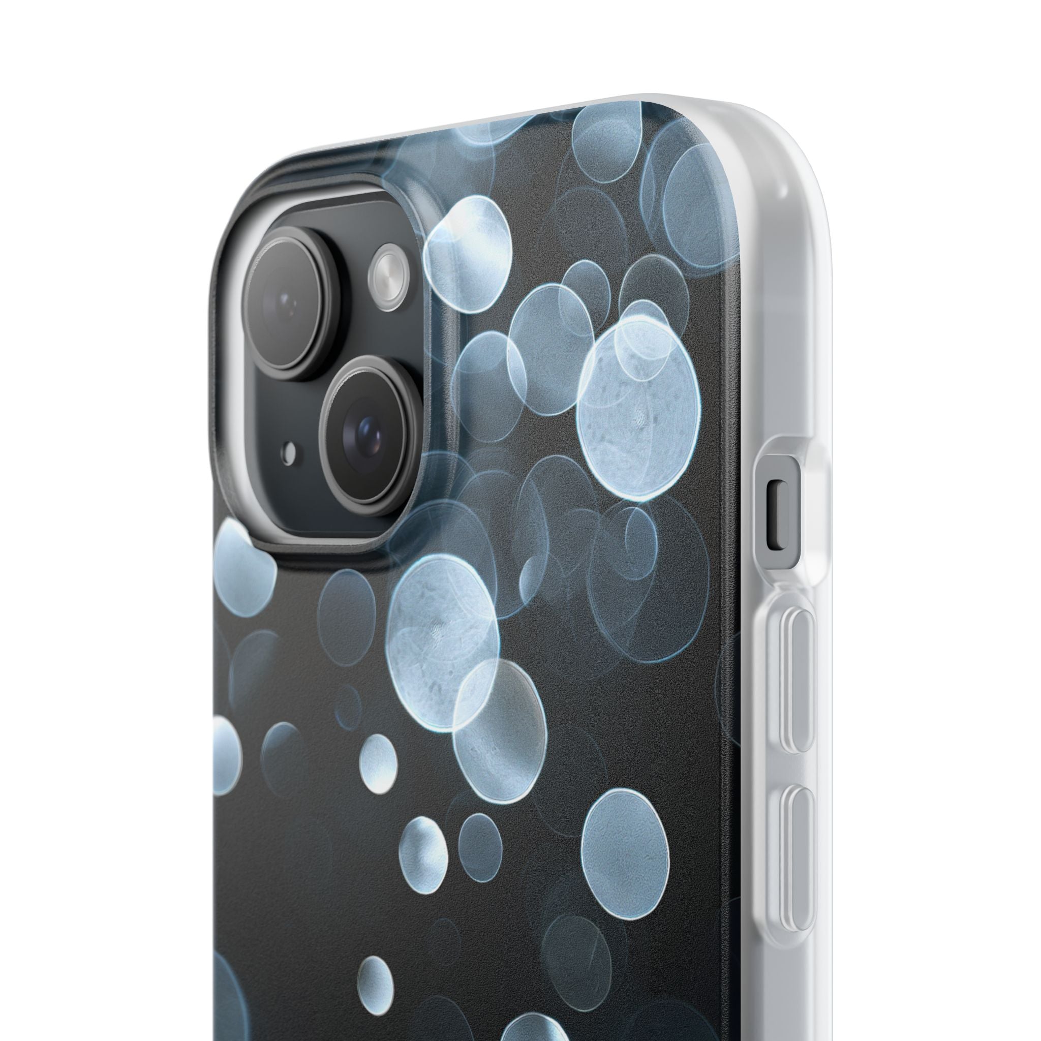 Black Lite Phone Case for iPhone - Silver Orbit Glow