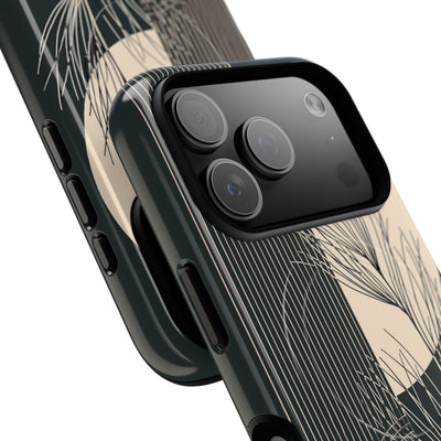 Black Tough 2.0 Magsafe Phone Case for iPhone - Obsidian Sand Willow