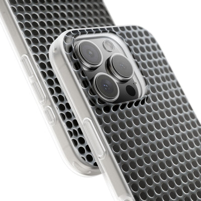 Silver Lite Phone Case for iPhone - Brutalist Steel Mesh