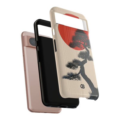 Beige Tough Phone Case for Google Pixel - Kyoto Crimson Pine