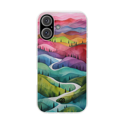 Fluid Rainbow Ridge · Soft Hoesje voor iPhone