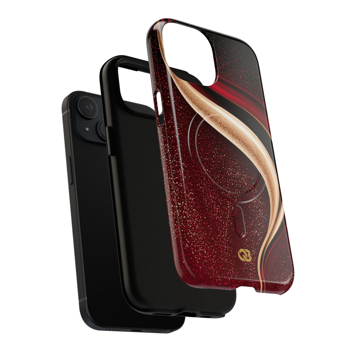 Gilded Crimson Flow · Tough 2.0 Magnetic Phone Case for iPhone · Red