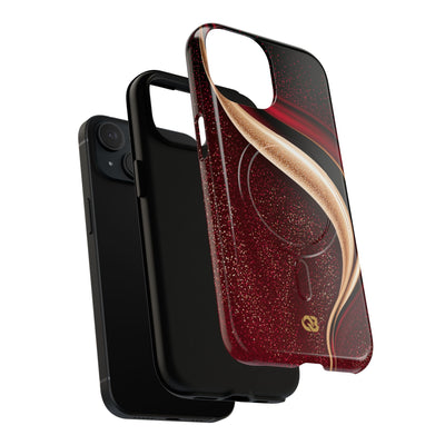 Gilded Crimson Flow · Tough 2.0 Magnetic Phone Case for iPhone · Red