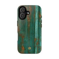 Teal Tough 2.0 Magsafe Phone Case for iPhone - Verdigris Copper Siding