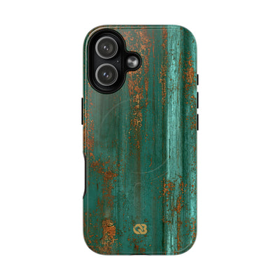 Teal Tough 2.0 Magsafe Phone Case for iPhone - Verdigris Copper Siding