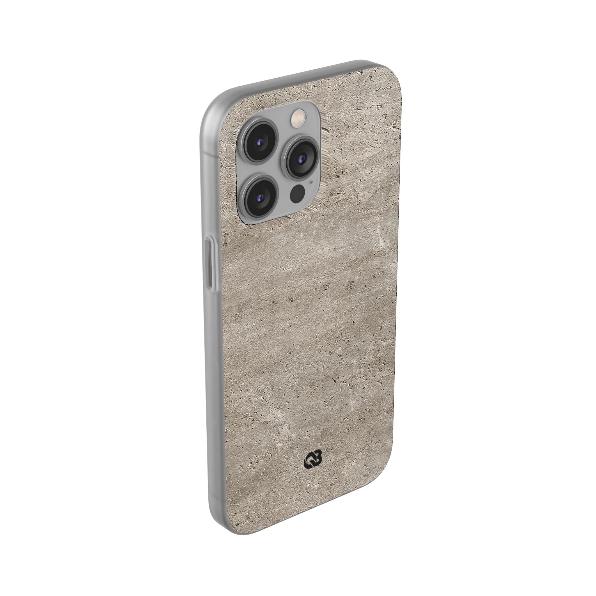 Grey Lite Phone Case for iPhone - Brutalist Stone Grit