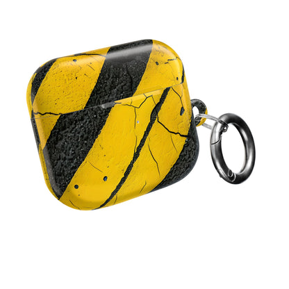 Yellow Stripes Distress - AirPods Case