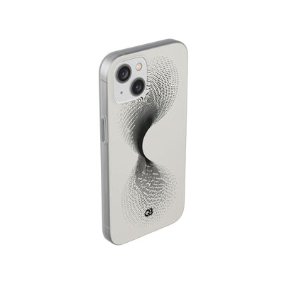 White Lite Phone Case for iPhone - Linear Torsion Grid