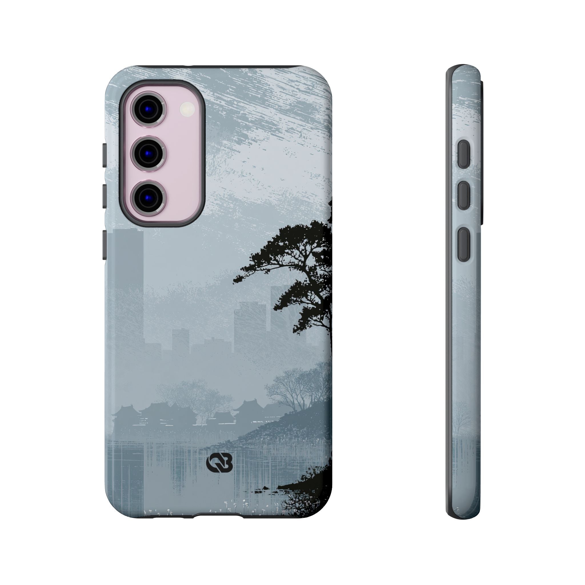 Grey Tough Phone Case for Samsung - Steel Slate Zen
