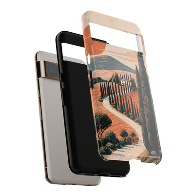 Orange Tough Phone Case for Google Pixel - Terracotta Ridge Trail