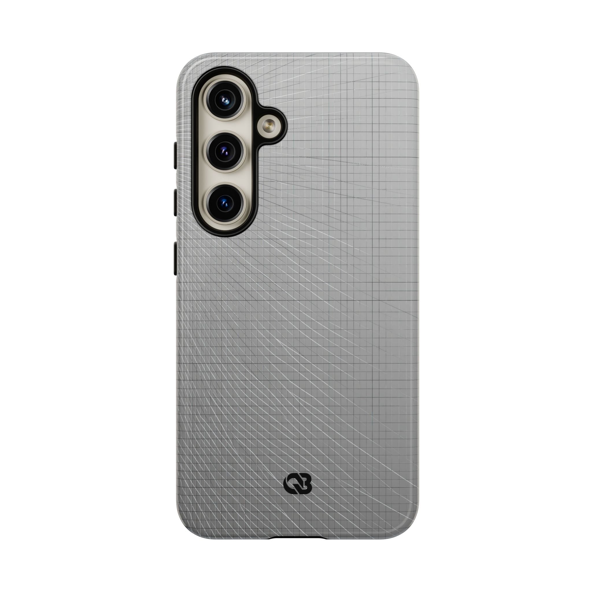 Grey Tough Phone Case for Samsung - Chrome Mesh Warp