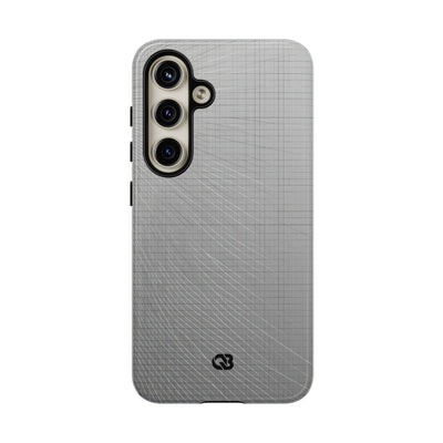 Grey Tough Phone Case for Samsung - Chrome Mesh Warp