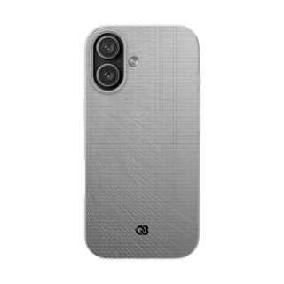Grey Lite Phone Case for iPhone - Chrome Mesh Warp