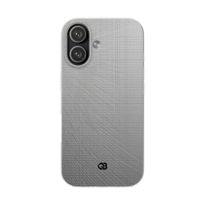 Grey Lite Phone Case for iPhone - Chrome Mesh Warp