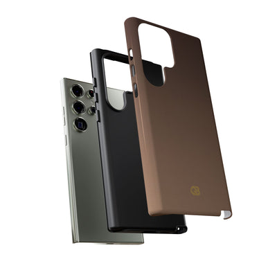 Brown Tough Phone Case for Samsung - Smoked Caramel Fade
