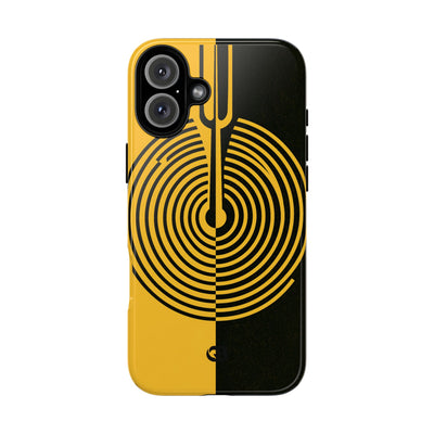 Yellow Tough Phone Case for iPhone - Voltage Sector Pulse