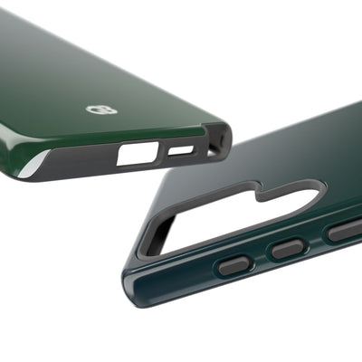 Green Tough Phone Case for Samsung - Midnight Pine Horizon