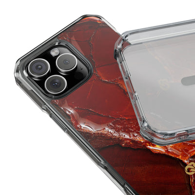 Amber Embrace · Clear Impact Magnetic Phone Case for iPhone · Brown