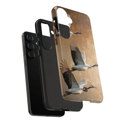 Golden Crane Flight · Tough Phone Case for Samsung · Gold