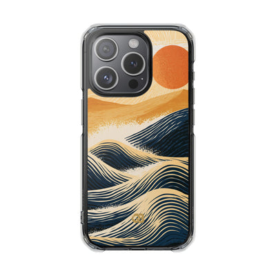Blue Impact MagSafe Phone Case for iPhone - Kyoto Cresting Tide