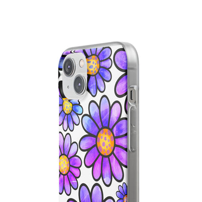 Violet Grunge Bloom · Soft Hoesje voor iPhone