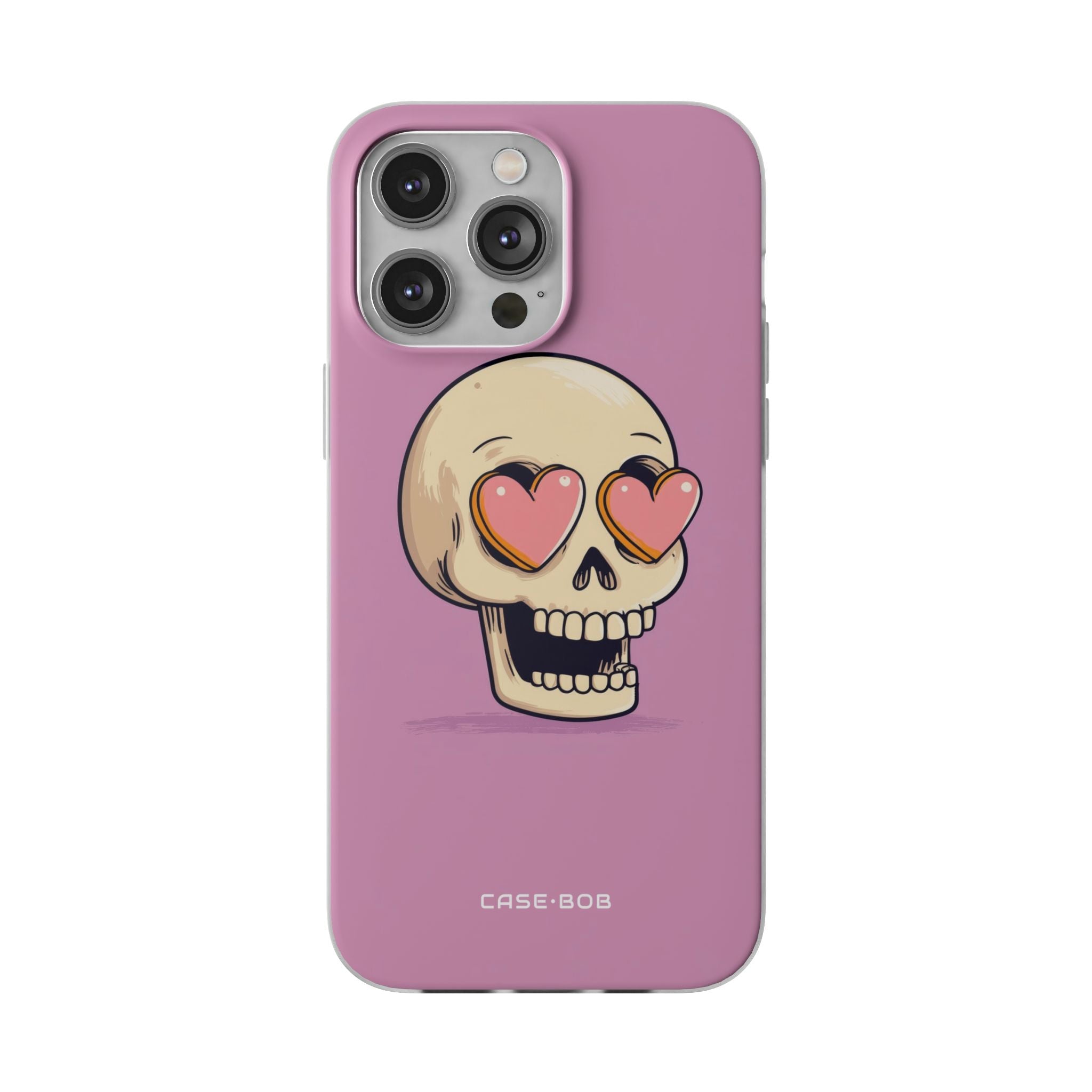 Heart Eyed Skull iPhone 14 Pro Max Case - Soft