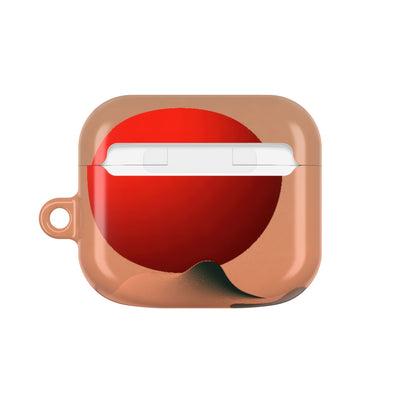 Crimson Sol Ridge · Hard Case for AirPods & AirPods Pro · Red