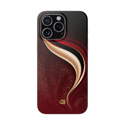 Gilded Crimson Flow · Lite Phone Case for iPhone ·  Red
