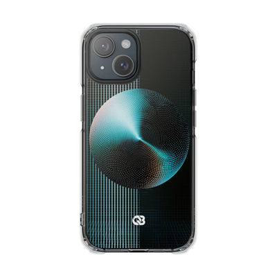 Blue Impact MagSafe Phone Case for iPhone - Cyan Vector Sphere