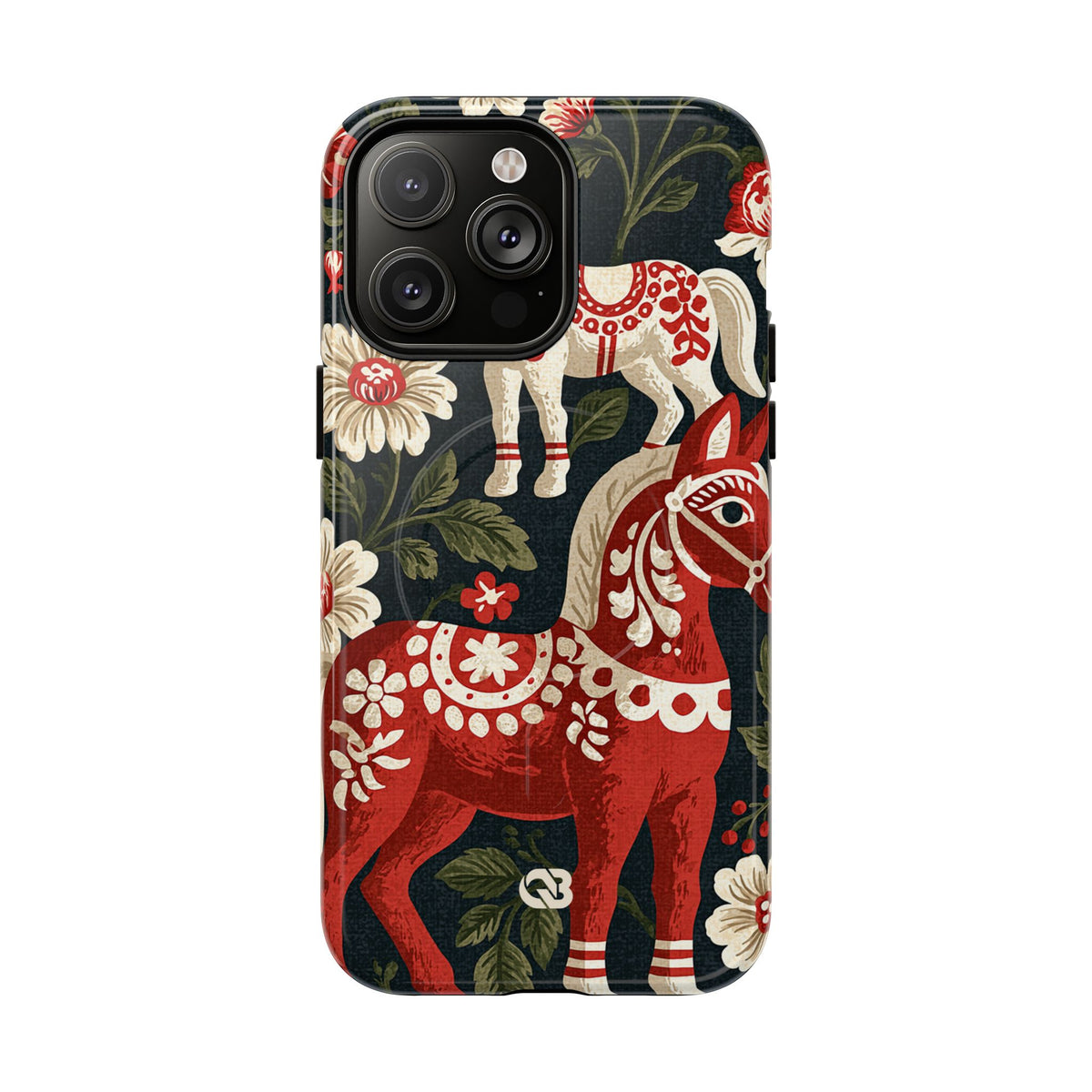 Nordic Dala Meadow · Tough 2.0 Magnetic Phone Case for iPhone · Red