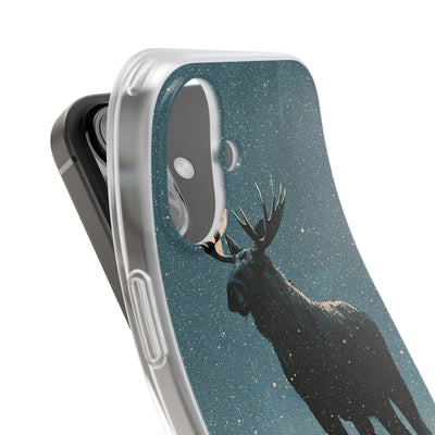 Nordic Boreal Moose · Lite Phone Case for iPhone ·  Blue