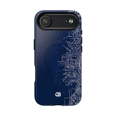 Blue Tough 2.0 Magsafe Phone Case for iPhone - Cobalt Circuit Logic