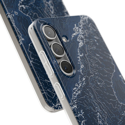 Nordic Contour Chart · Lite Phone Case for Samsung · Blue