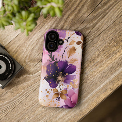 Gilded Violet Bloom · Tough Phone Case for iPhone