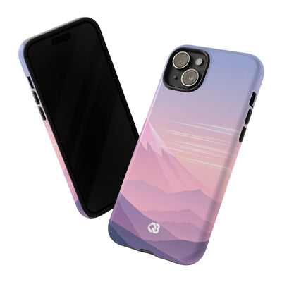 Purple Tough Phone Case for iPhone - Lavender Alpine Dawn