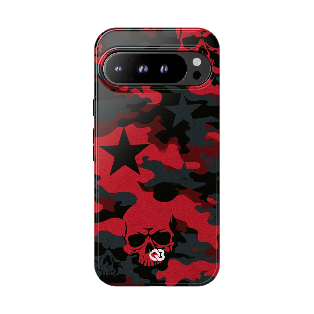 Crimson Skull Camo · Tough Phone Case for Pixel ·  Red