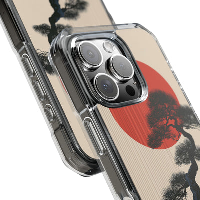Beige Impact MagSafe Phone Case for iPhone - Kyoto Crimson Pine